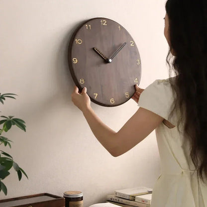 Bronze Finish Wood Wall Clock