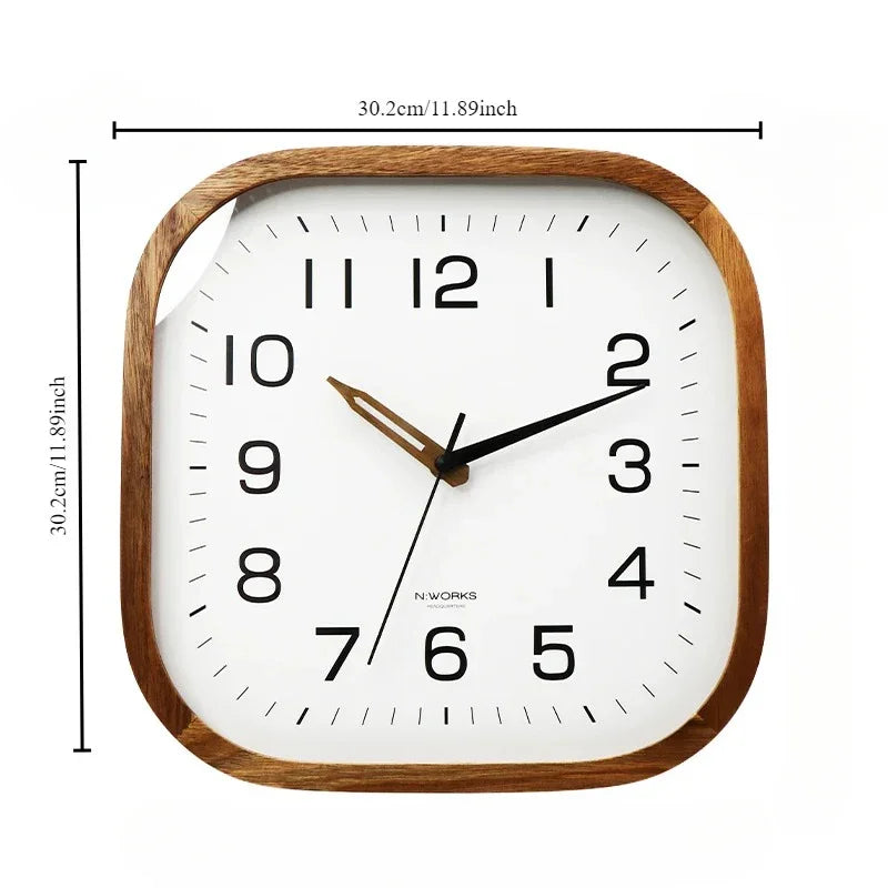 Square Frame Metal Wall Clock