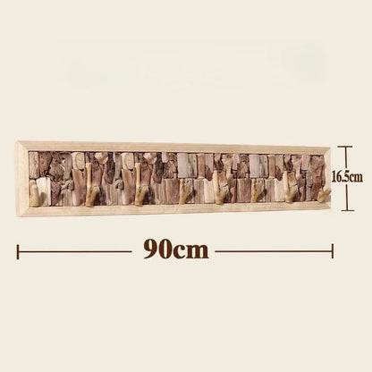 Wood Peg Rail Wall Coat Rack