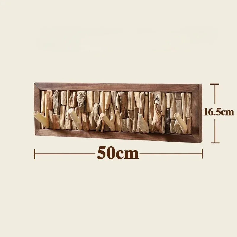 Wood Peg Rail Wall Coat Rack