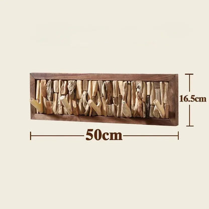 Wood Peg Rail Wall Coat Rack