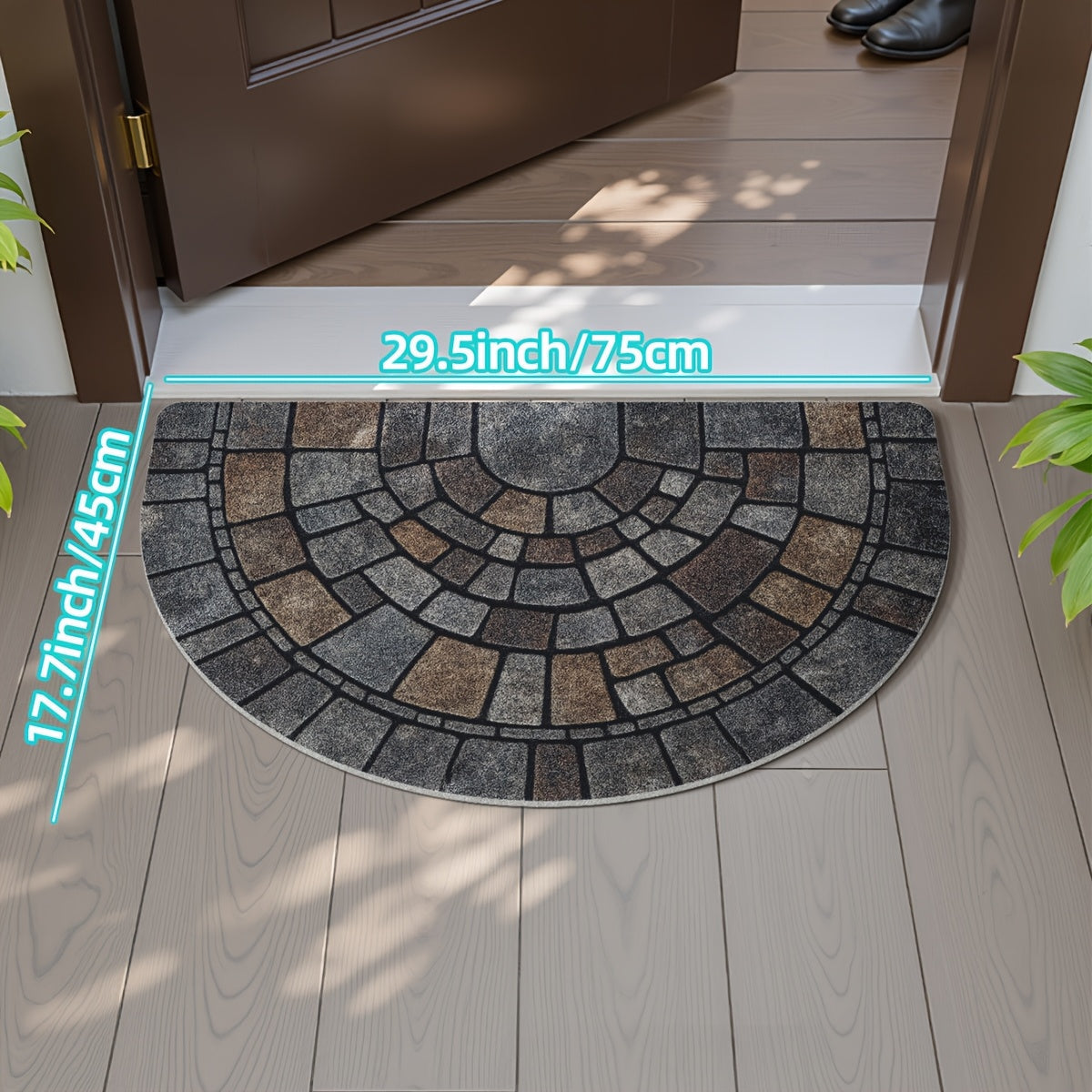 Half Moon Mosaic Door Mat