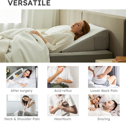 Memory Foam Bed Wedge Pillow | Ergonomic Support