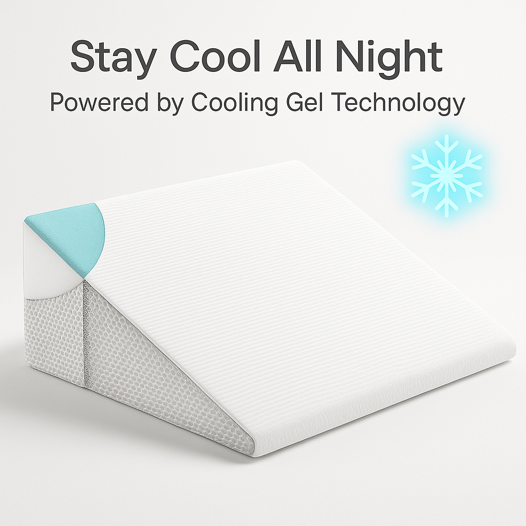 Memory Foam Bed Wedge Pillow | Ergonomic Support