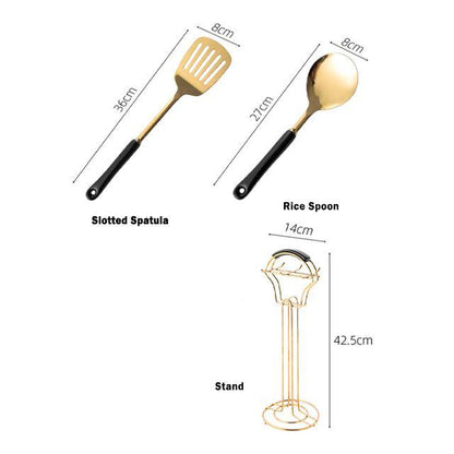 Premium Kitchen Utensils | Cooking Tools with Stand