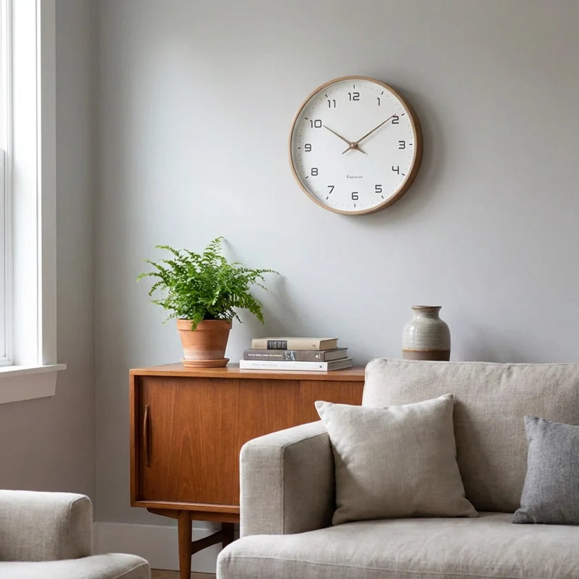 Scandinavian Solid Wood Wall Clock
