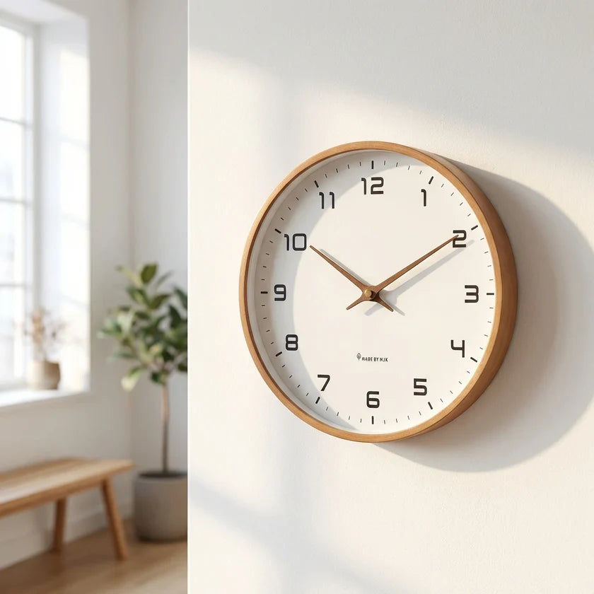 Scandinavian Solid Wood Wall Clock