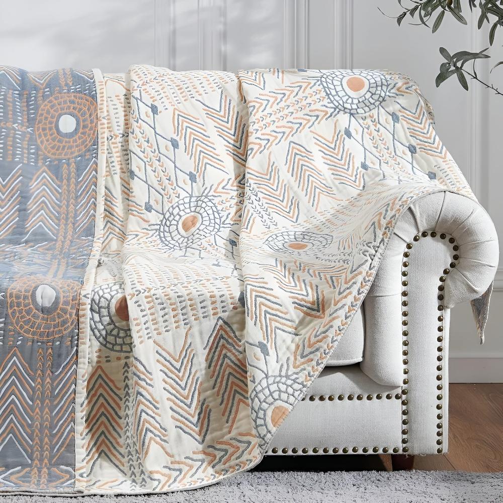 Modern Chic Throw Blanket | Subtle Geometric Pattern