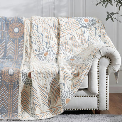 Modern Chic Throw Blanket | Subtle Geometric Pattern