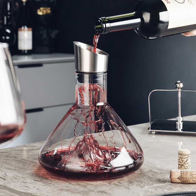 Aerator Wine Decanter | 1500ml Glass Carafe Body