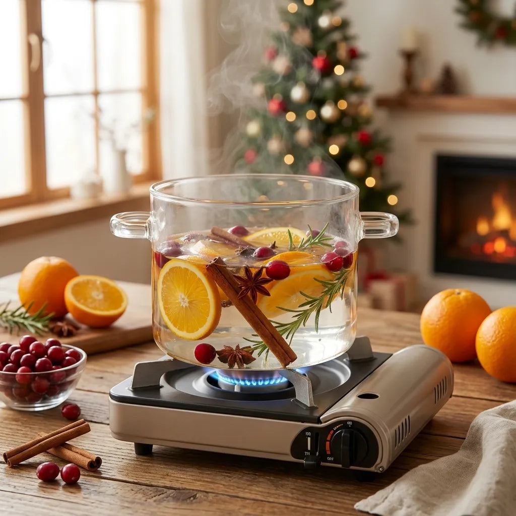 Borosilicate Glass Cooking Pot with Lid