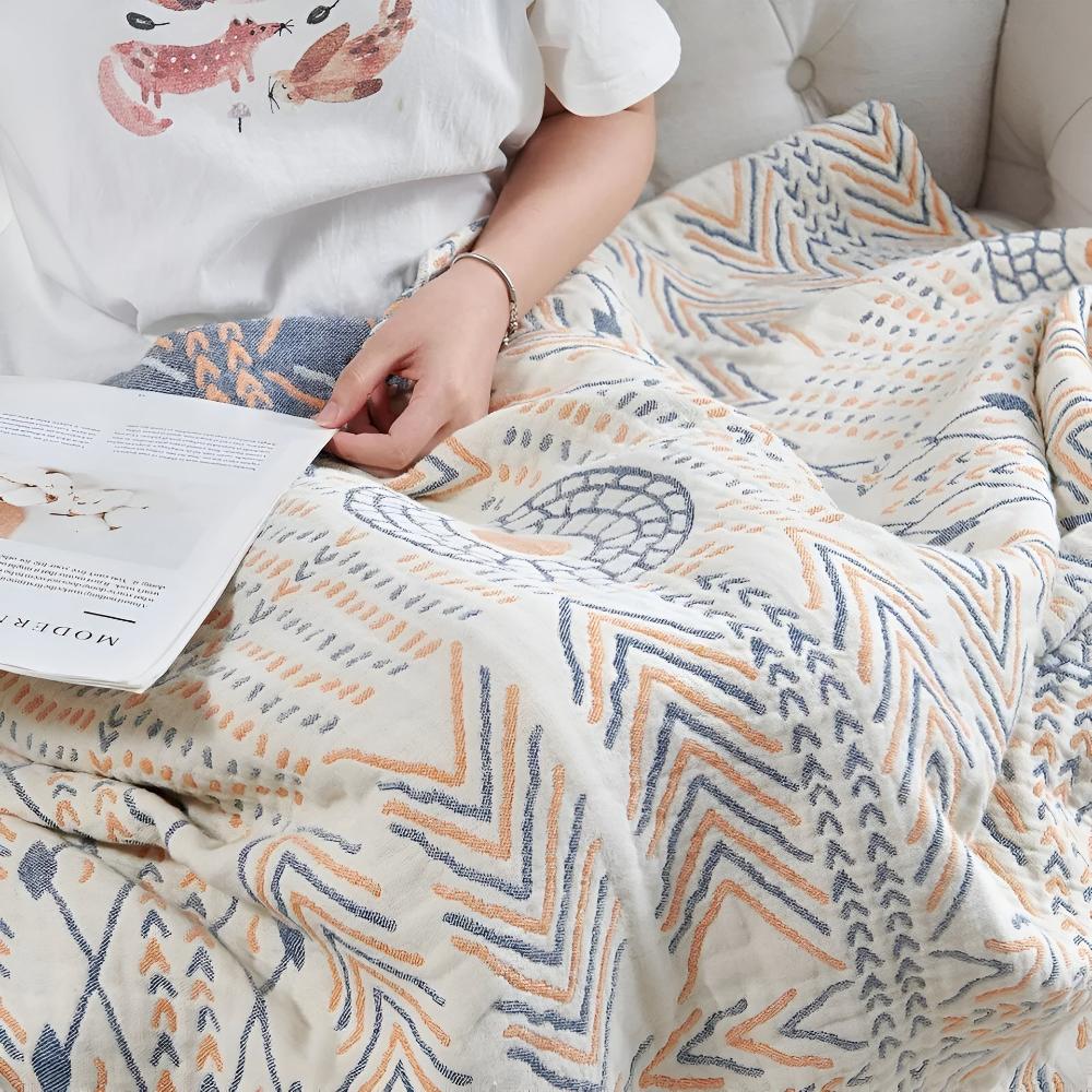 Modern Chic Throw Blanket | Subtle Geometric Pattern