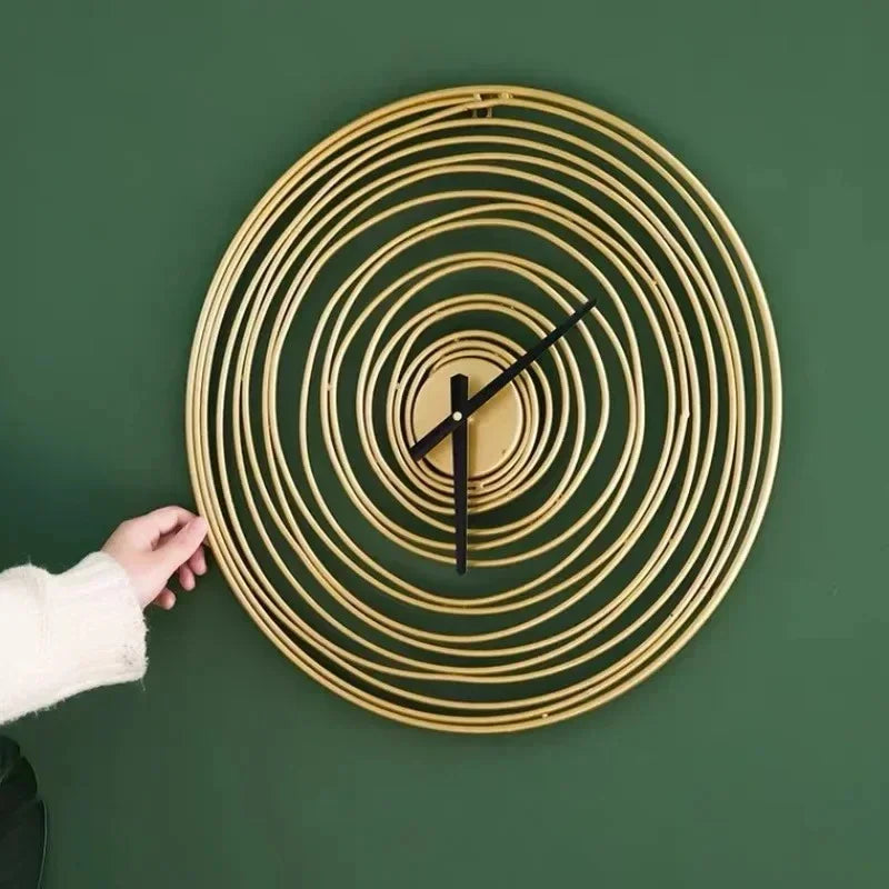 Spiral Metal Art Wall Clock