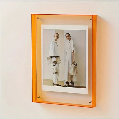 Floating Acrylic Solid Block Photo Frame