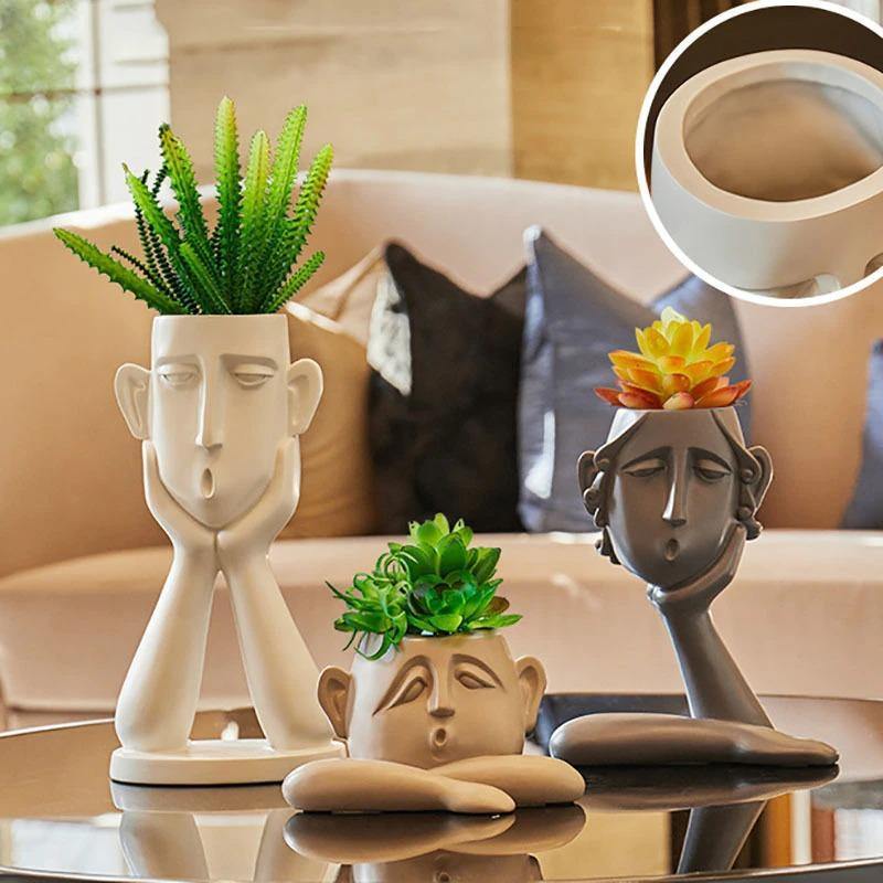 Classical Bust Planter Pot Set