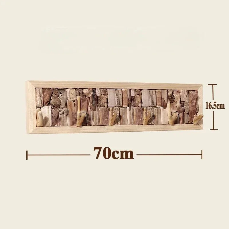 Wood Peg Rail Wall Coat Rack