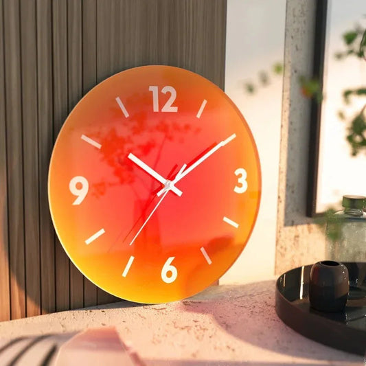 Clear Glass Face Wall Clock