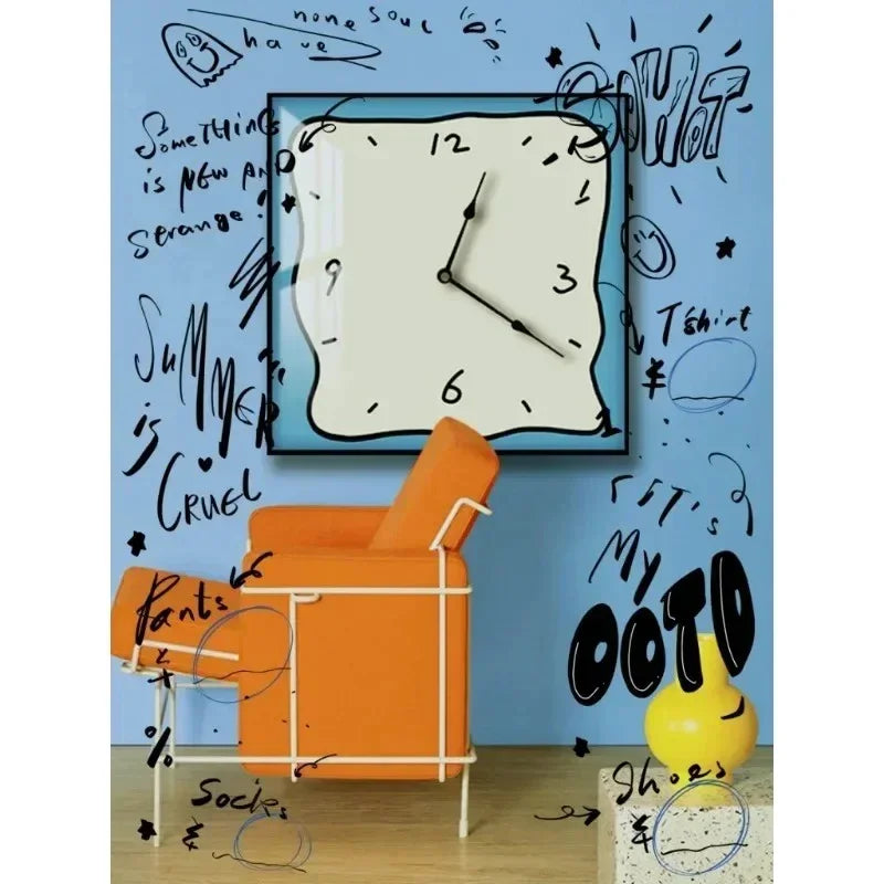 Graffiti Art Style Silent Wall Clock