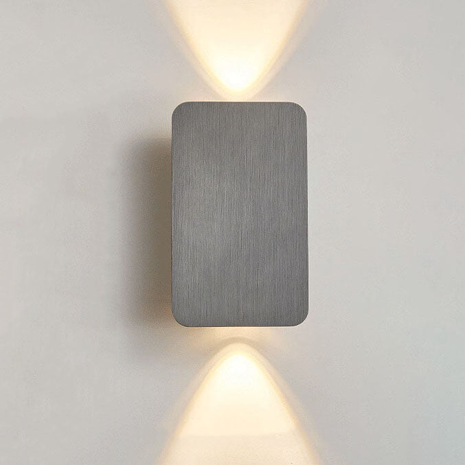 Minimalist LED Wall Sconce | Flat Metal Rectangle