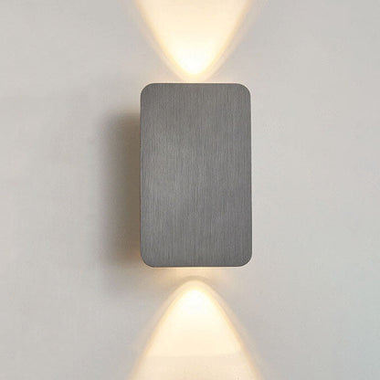 Minimalist LED Wall Sconce | Flat Metal Rectangle