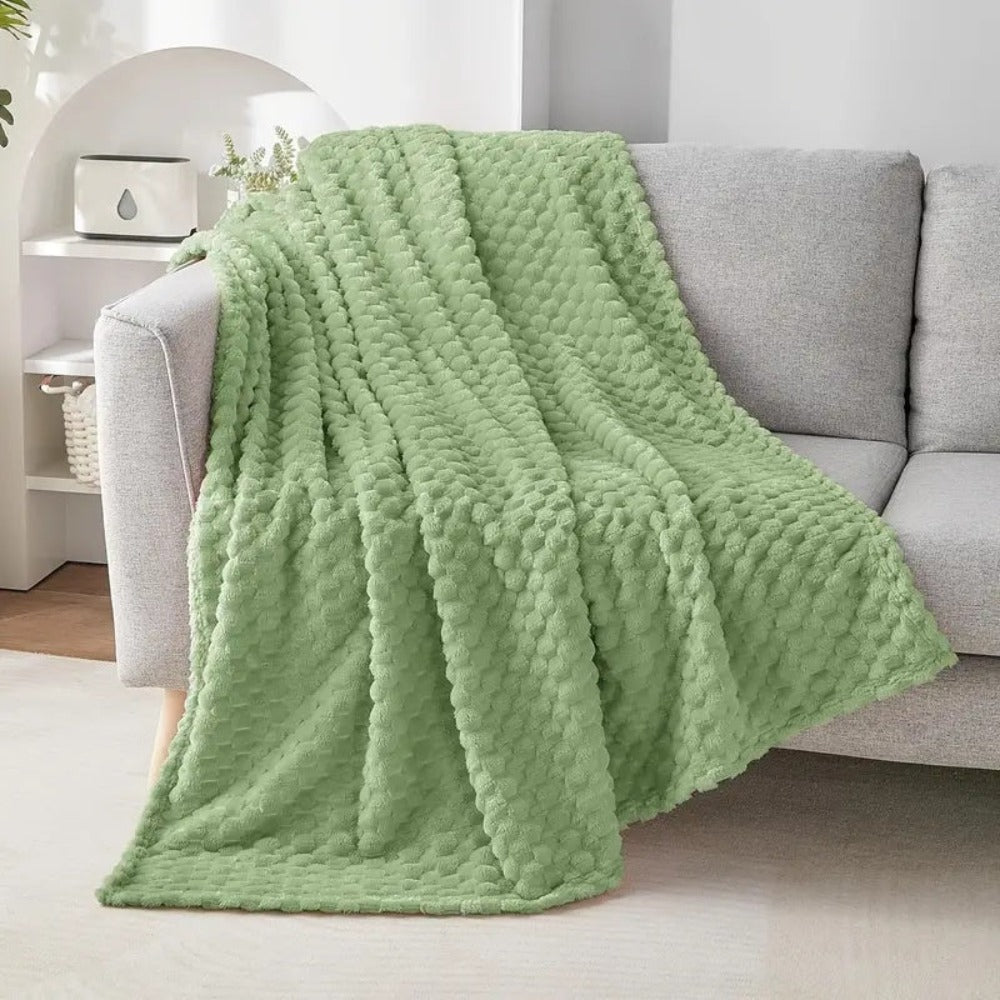 Cozy Chunky Knit Throw Blanket | Thick Textured Design