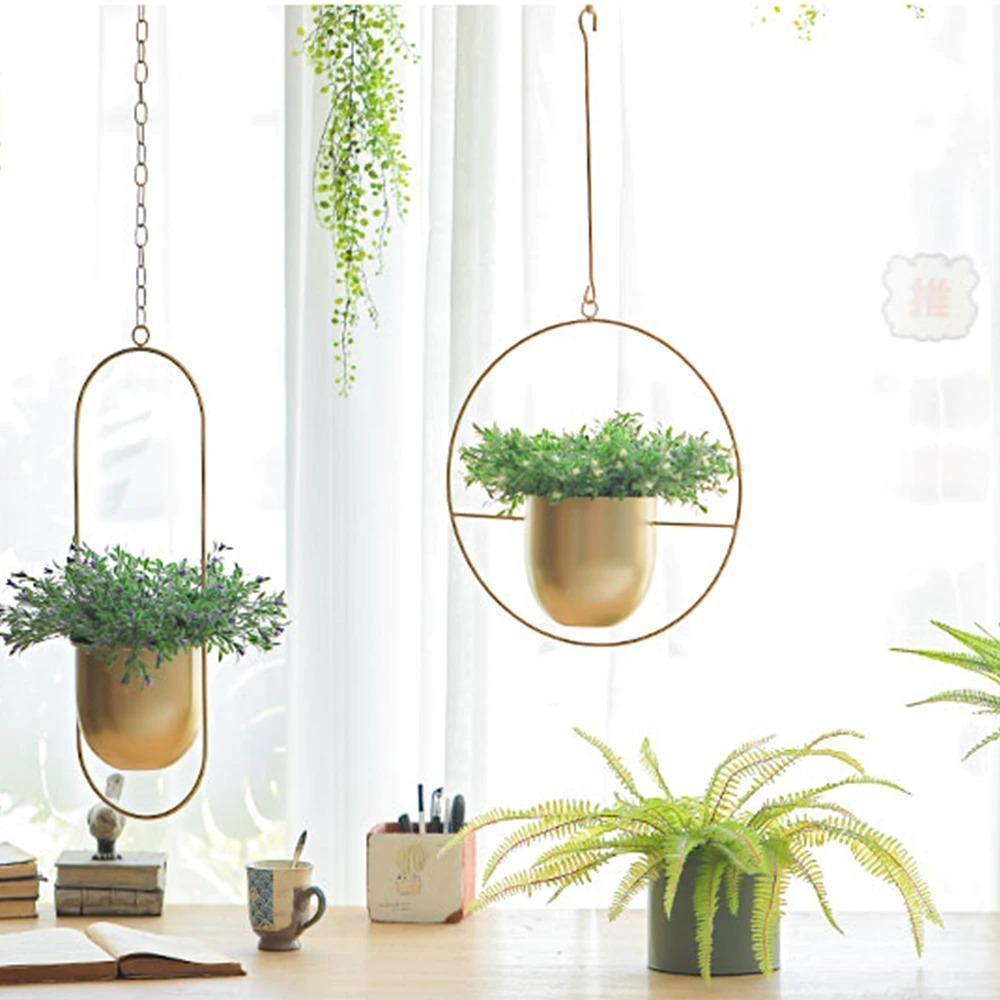 Metal Hanging Plant Planter