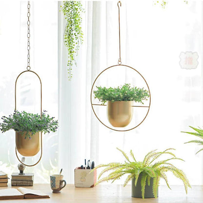 Metal Hanging Plant Planter