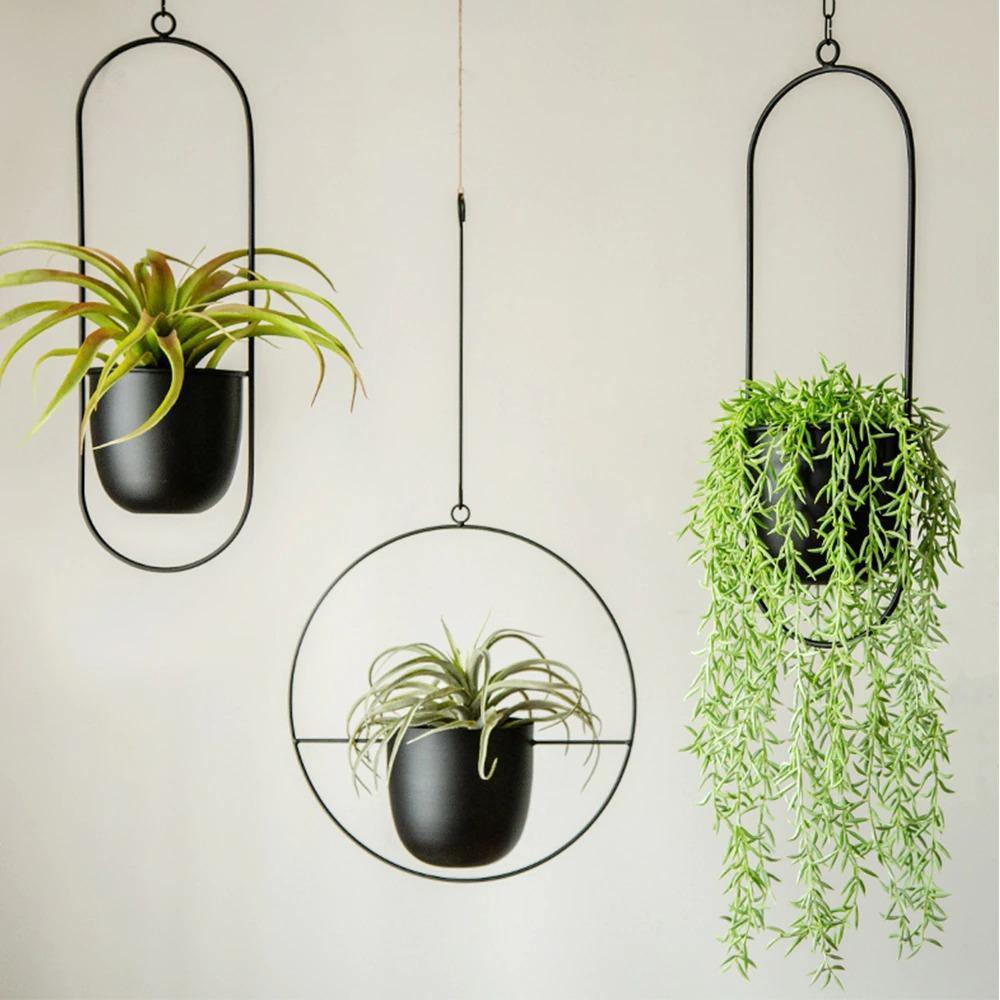 Metal Hanging Plant Planter