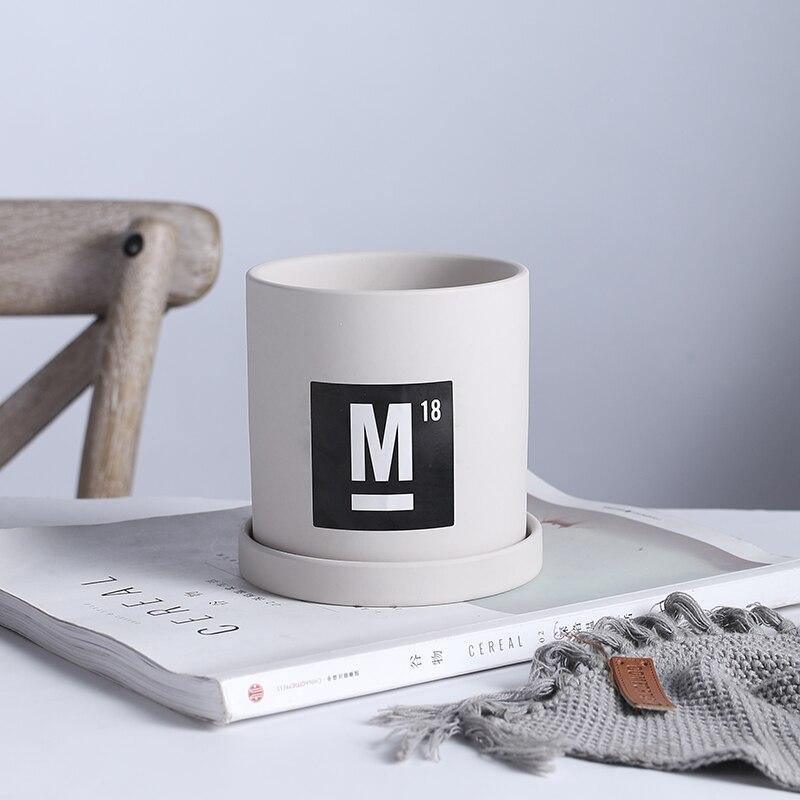 Minimal Concrete Planter Set