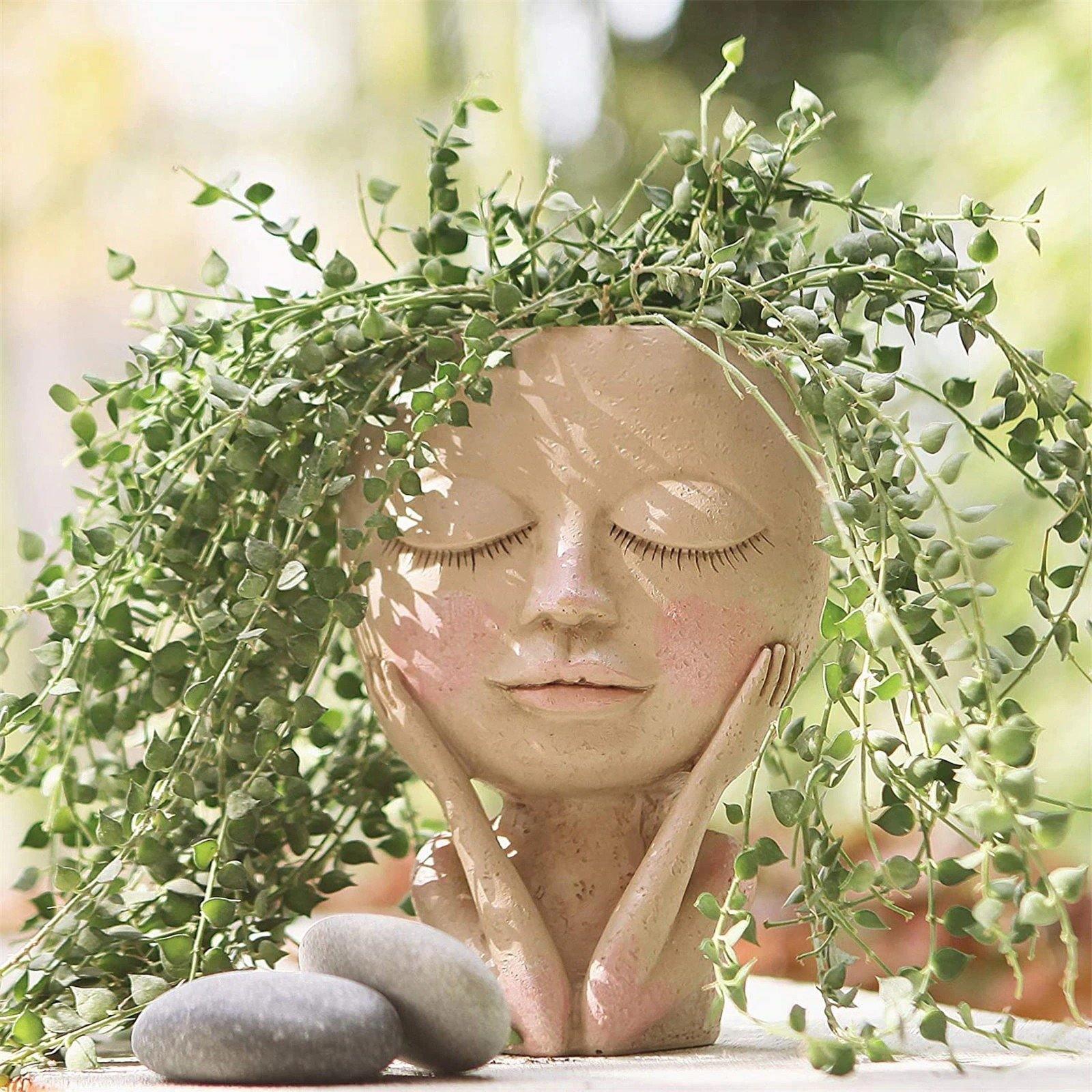 Face Resin Planter