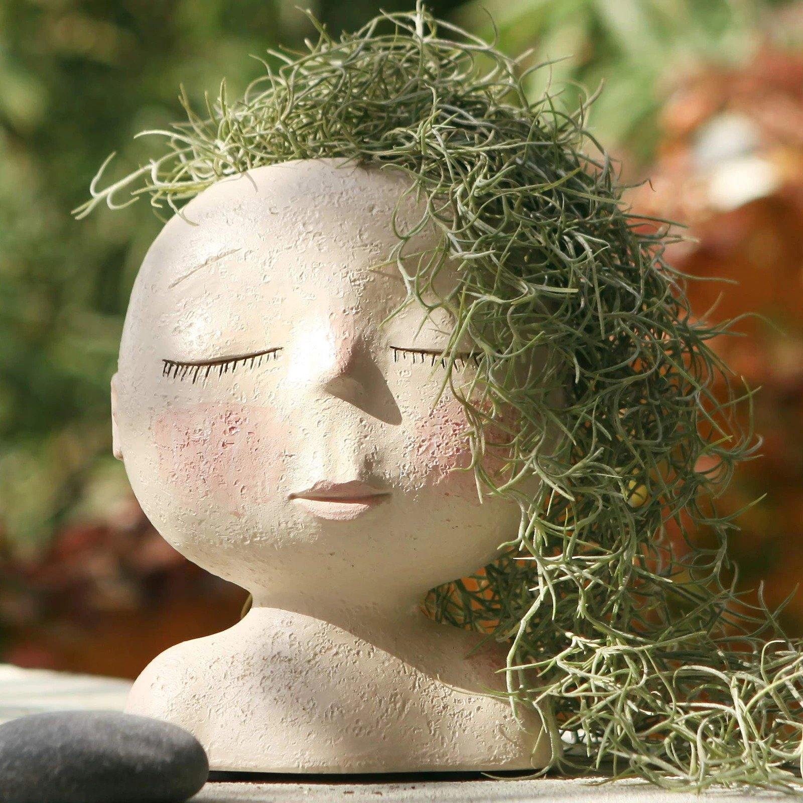 Sleeping Face Planter Vase