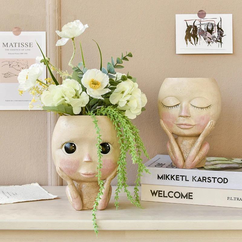 Face Resin Planter
