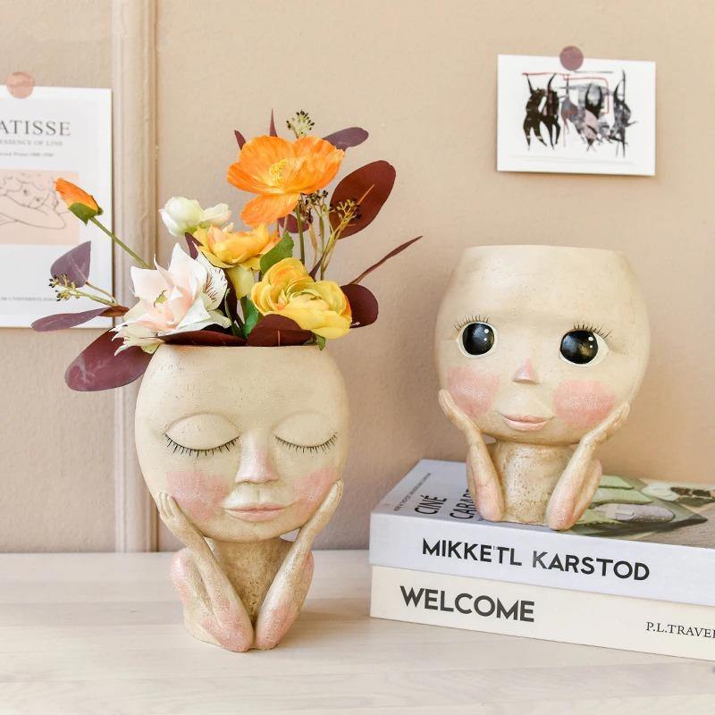 Face Resin Planter
