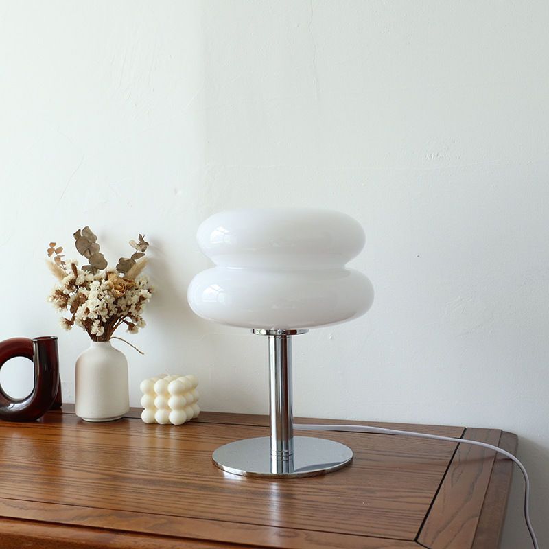 Italian Style Glass Table Lamp | Retro Modern Accent Lighting