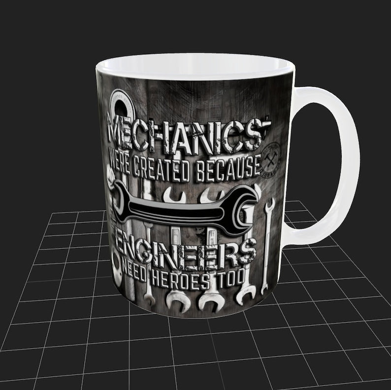 Graphic Ceramic Coffee Mug | Engineers Hero Quote Print