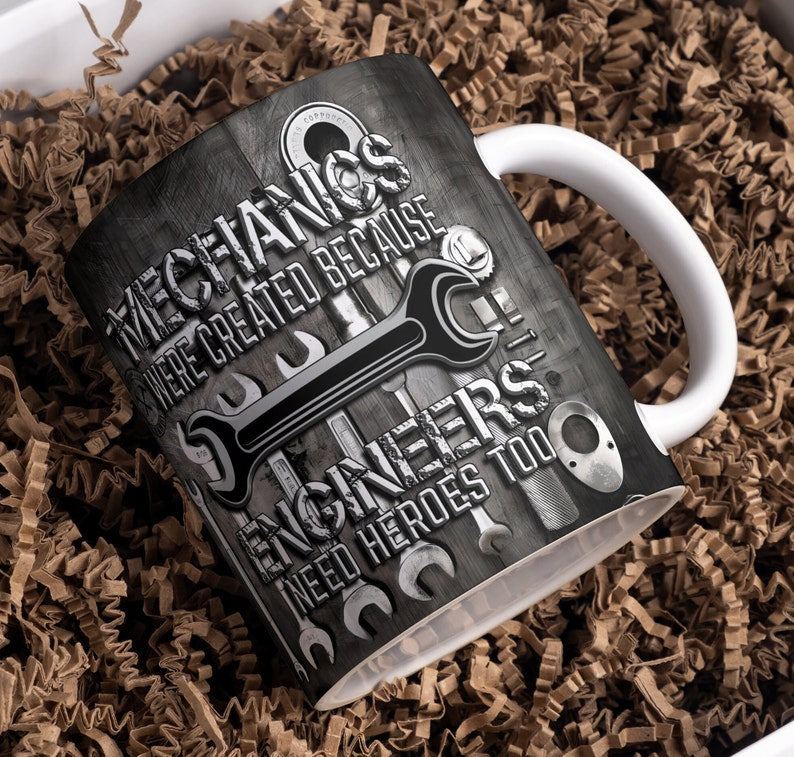 Graphic Ceramic Coffee Mug | Engineers Hero Quote Print
