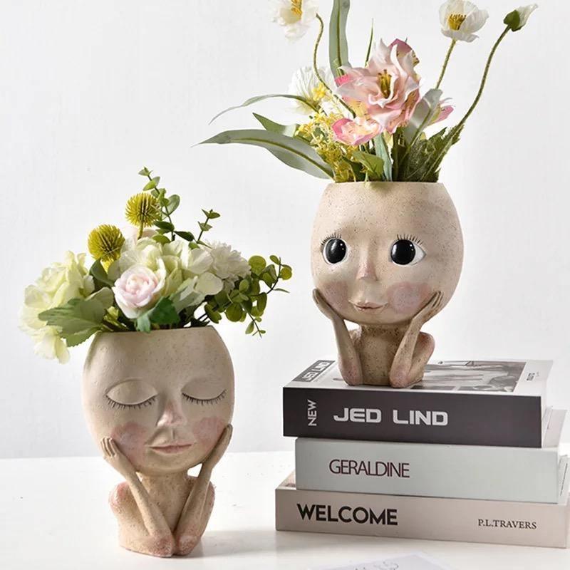 Face Resin Planter