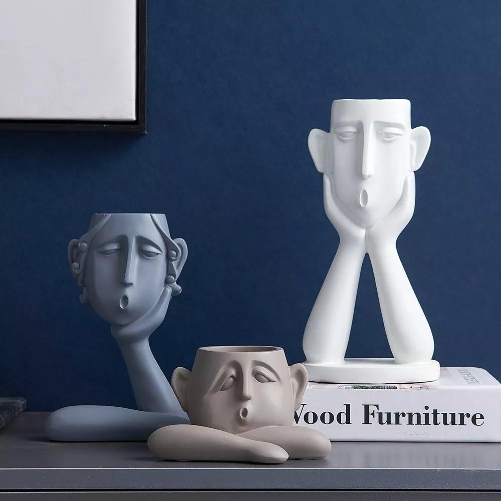 Classical Bust Planter Pot Set