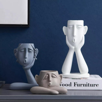 Classical Bust Planter Pot Set