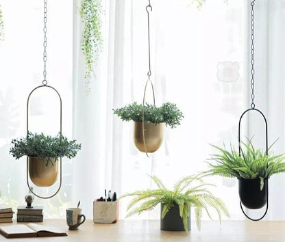 Metal Hanging Plant Planter