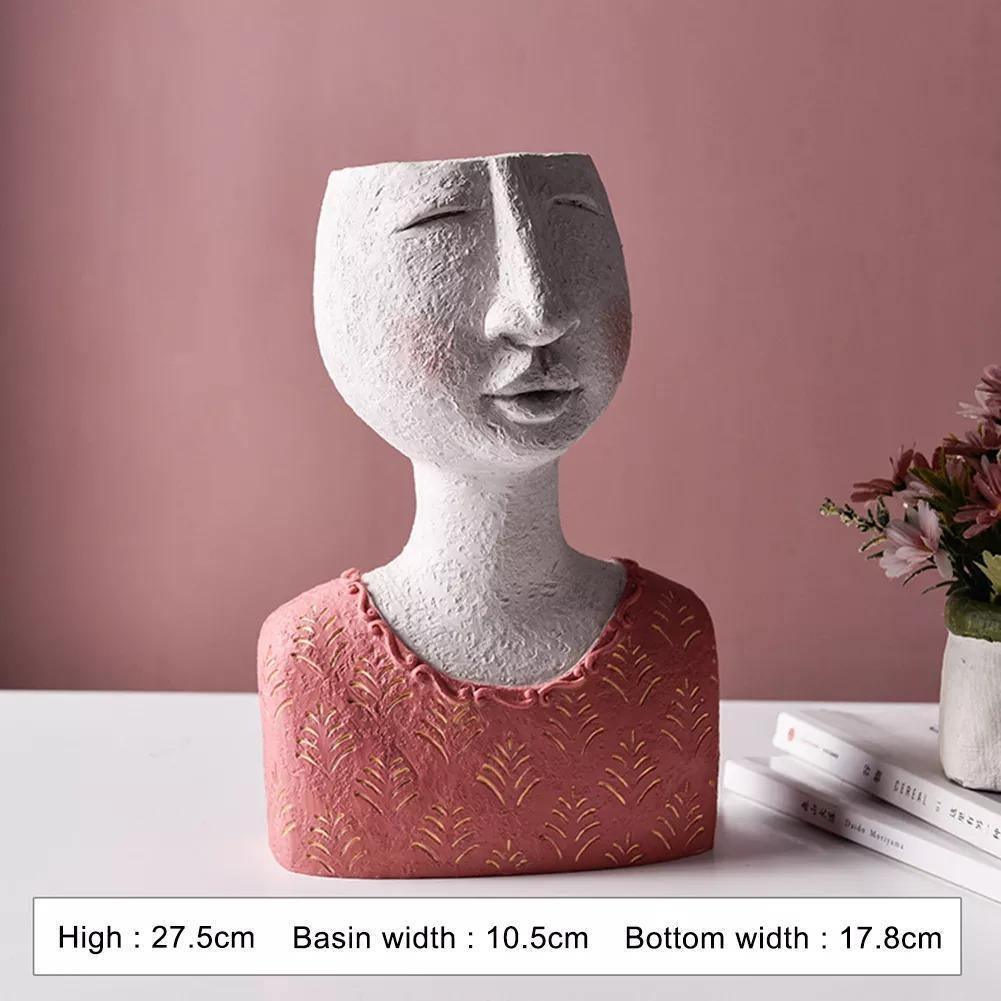 Modern Face Ceramic Planter Pot