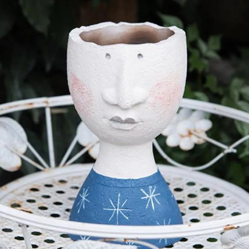 Modern Face Ceramic Planter Pot