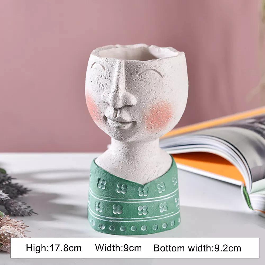 Modern Face Ceramic Planter Pot