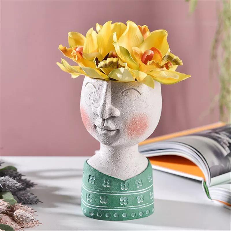 Modern Face Ceramic Planter Pot