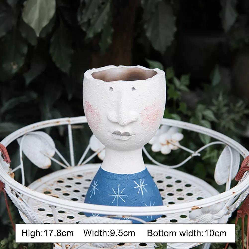 Modern Face Ceramic Planter Pot