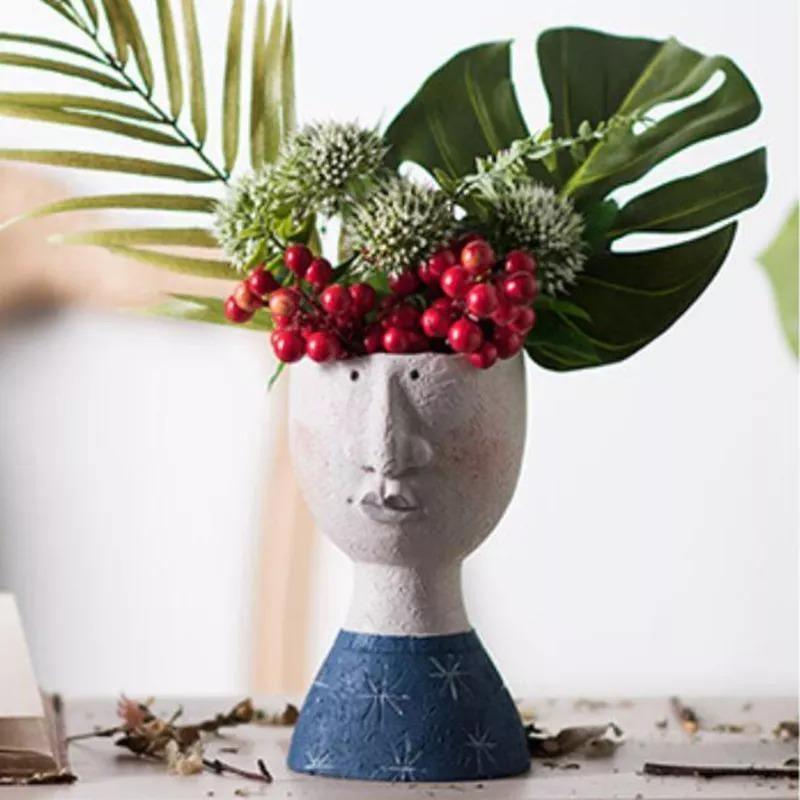 Modern Face Ceramic Planter Pot