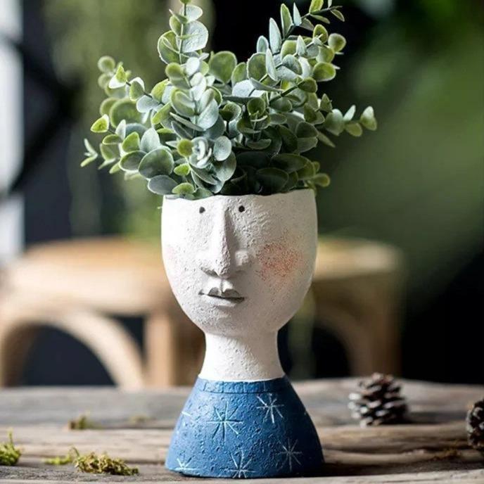 Modern Face Ceramic Planter Pot