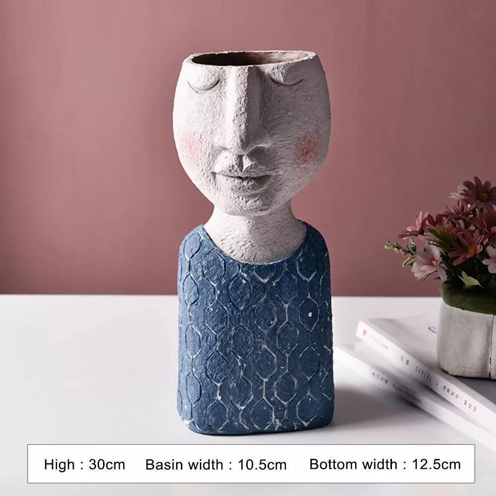 Modern Face Ceramic Planter Pot