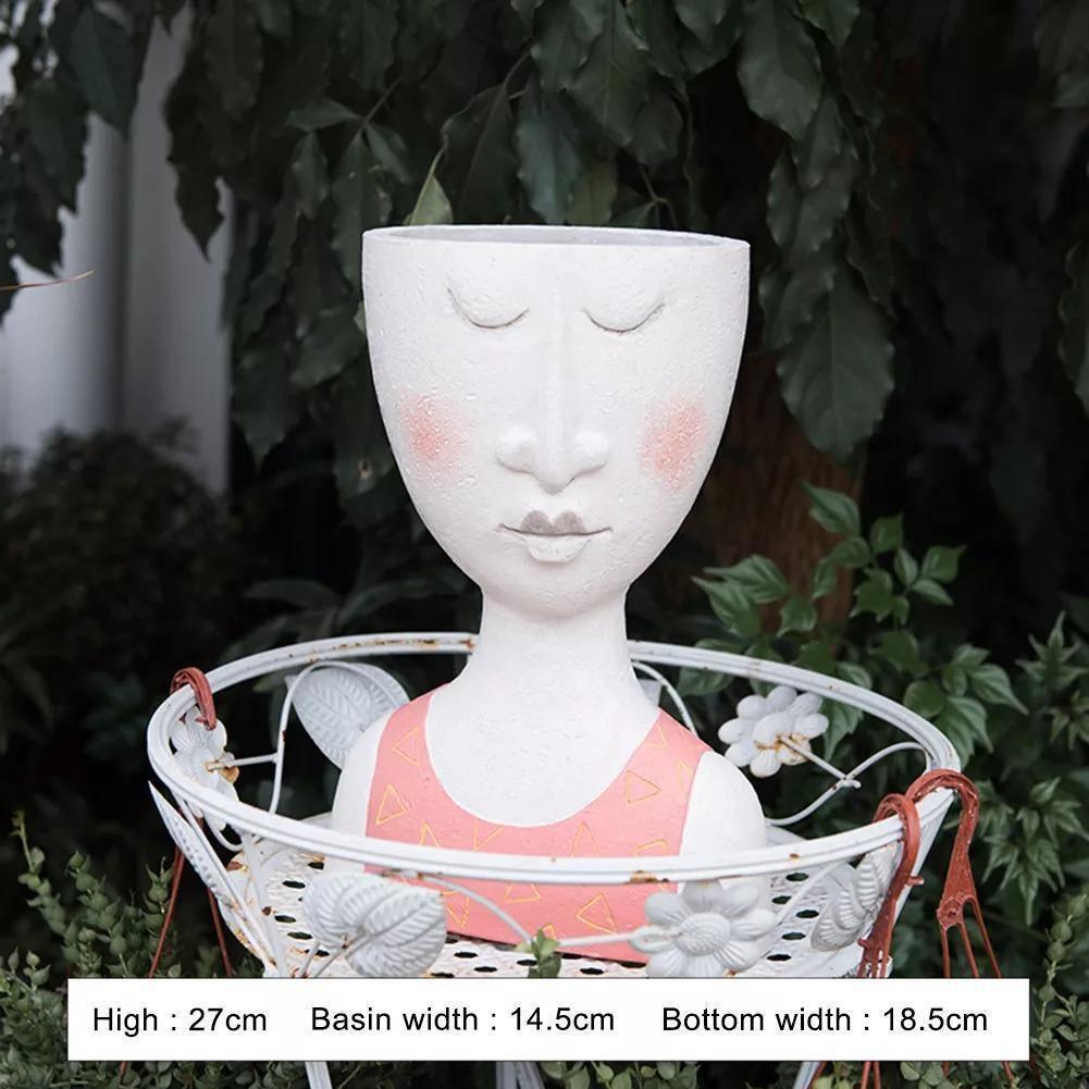 Modern Face Ceramic Planter Pot