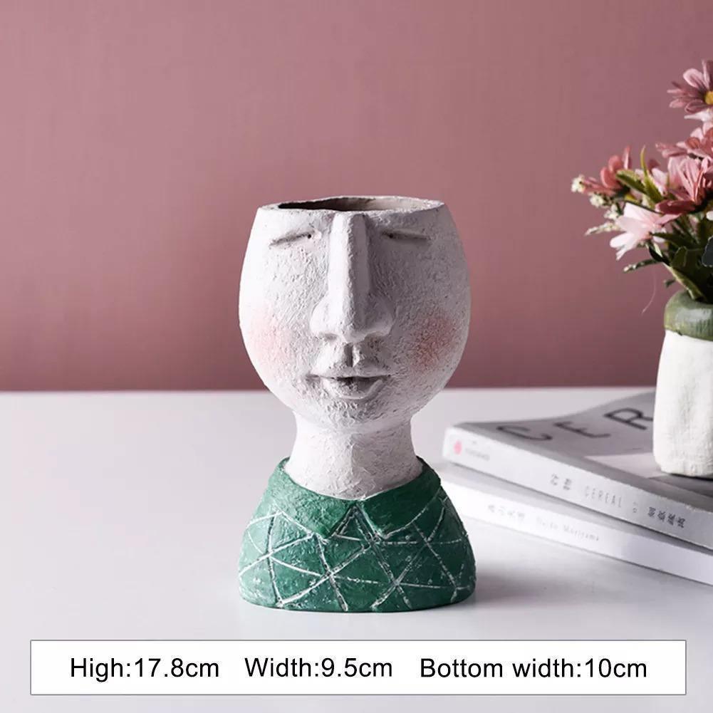Modern Face Ceramic Planter Pot